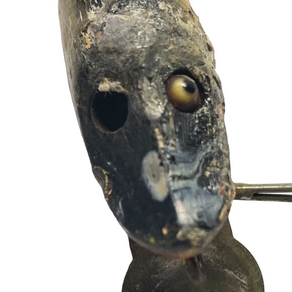 Vintage Wooden Fishing Lure Treble Hooks Realistic Scale Belly Crankbait Lip u - Picture 5 of 6